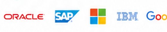 Oracle, SAP, Microsoft, IBM, Google e Dell